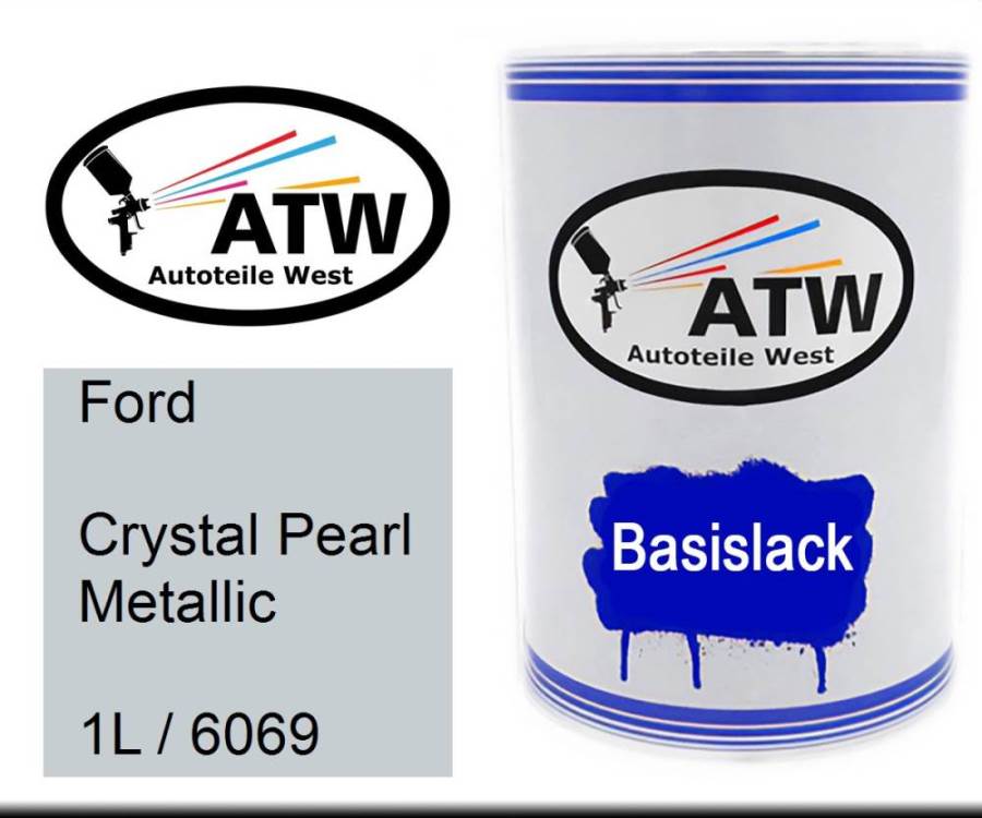 Ford, Crystal Pearl Metallic, 1L / 6069: 500ml Lackdose, von ATW Autoteile West.